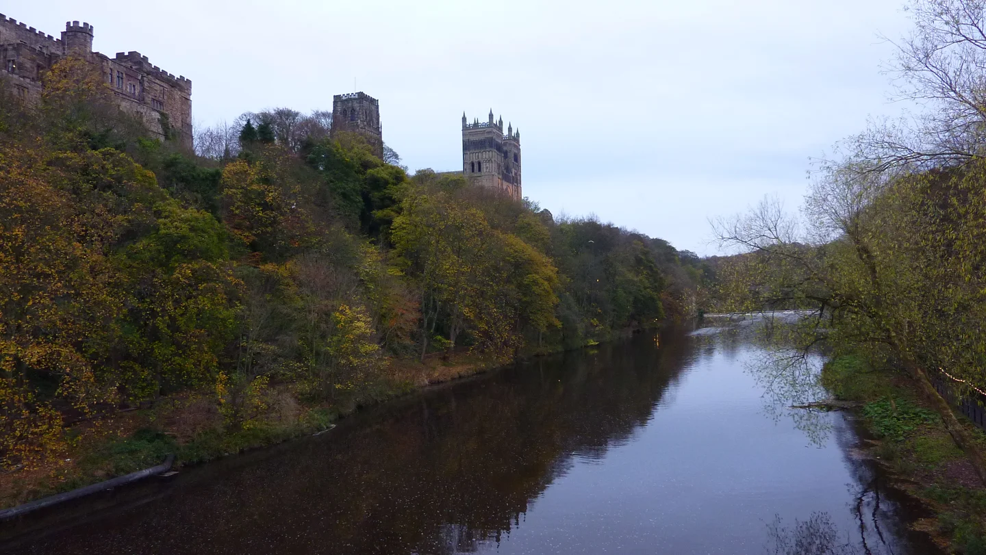 Durham Cathedral above the River Wear in North East England