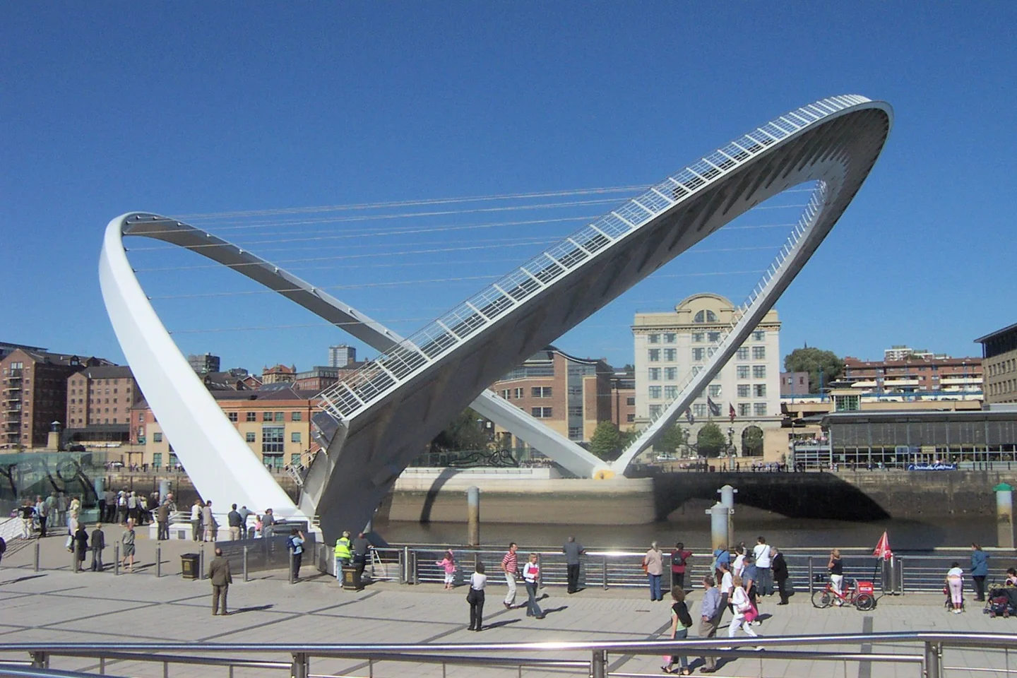 Gateshead Millennium Bridge over the River Tyne